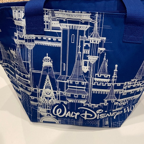 Disney Other - Walt Disney World Cinderella Castle Large Blue Insulated Cooler Tote Bag New